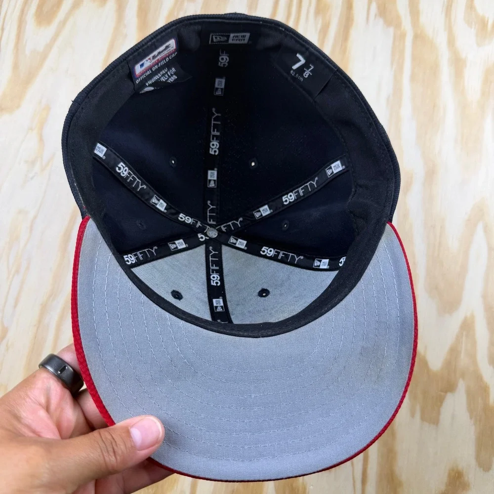 New Era 59FIFTY St Louis Cardinals MLB On-Field Diamond Era Hat Navy Red 7 7/8